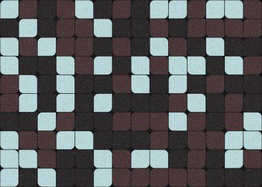 Soyut Geometrik Desen üretken hesaplama sanatı çizimi 