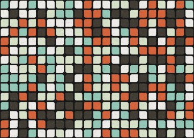 Soyut Geometrik Desen üretken hesaplama sanatı çizimi 