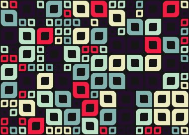 Soyut Geometrik Desen üretken hesaplama sanatı çizimi 