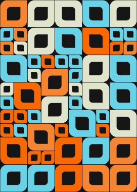 Soyut Geometrik Desen üretken hesaplama sanatı çizimi 