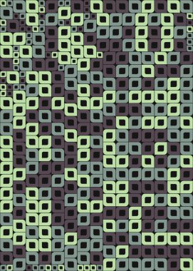 Soyut Geometrik Desen üretken hesaplama sanatı çizimi 