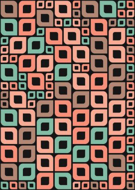 Soyut Geometrik Desen üretken hesaplama sanatı çizimi 