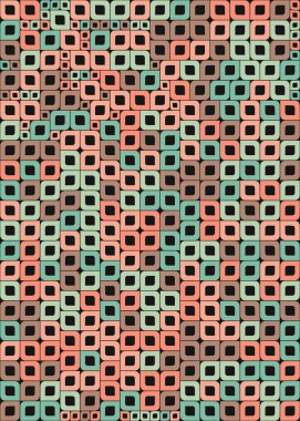 Soyut Geometrik Desen üretken hesaplama sanatı çizimi 