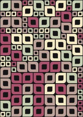 Soyut Geometrik Desen üretken hesaplama sanatı çizimi 