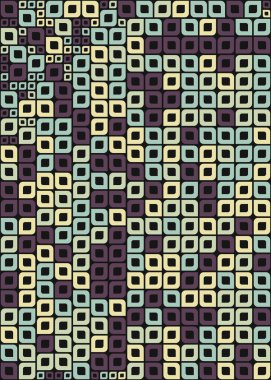 Soyut Geometrik Desen üretken hesaplama sanatı çizimi 