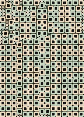 Soyut Geometrik Desen üretken hesaplama sanatı çizimi 