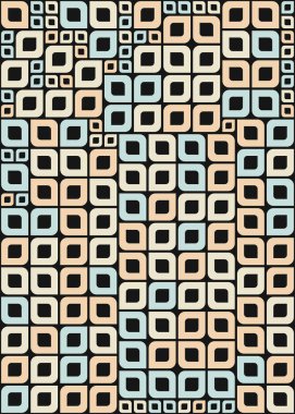 Soyut Geometrik Desen üretken hesaplama sanatı çizimi 