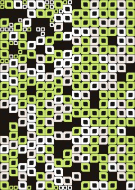 Soyut Geometrik Desen üretken hesaplama sanatı çizimi 