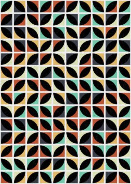 Soyut Geometrik Desen üretken hesaplama sanatı çizimi