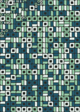 Soyut Geometrik Desen üretken hesaplama sanatı çizimi