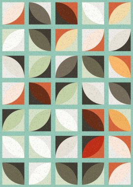 Soyut Geometrik Desen üretken hesaplama sanatı çizimi