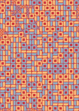 Soyut Geometrik Desen üretken hesaplama sanatı çizimi