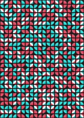 Soyut Geometrik Desen üretken hesaplama sanatı çizimi