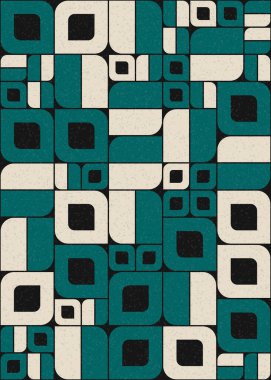 Soyut Geometrik Desen üretken hesaplama sanatı çizimi