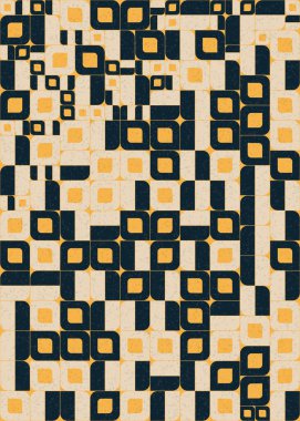 Soyut Geometrik Desen üretken hesaplama sanatı çizimi