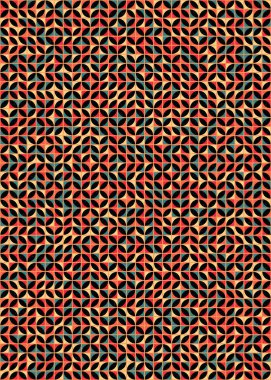 Soyut Geometrik Desen üretken hesaplama sanatı çizimi