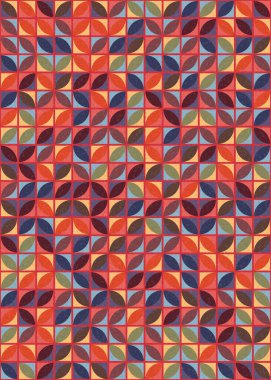 Soyut Geometrik Desen üretken hesaplama sanatı çizimi