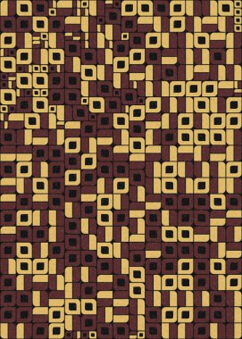 Soyut Geometrik Desen üretken hesaplama sanatı çizimi
