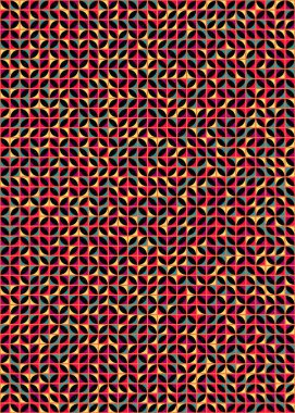 Soyut Geometrik Desen üretken hesaplama sanatı çizimi