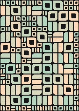 Soyut Geometrik Desen üretken hesaplama sanatı çizimi