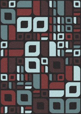 Soyut Geometrik Desen üretken hesaplama sanatı çizimi