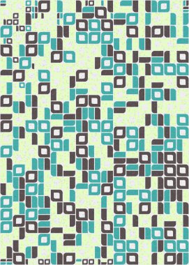 Soyut Geometrik Desen üretken hesaplama sanatı çizimi