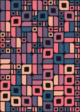 Soyut Geometrik Desen üretken hesaplama sanatı çizimi