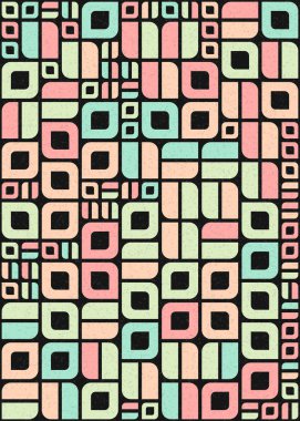 Soyut Geometrik Desen üretken hesaplama sanatı çizimi