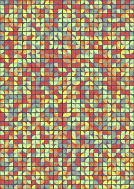 Soyut Geometrik Desen üretken hesaplama sanatı çizimi