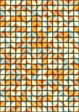 Soyut Geometrik Desen üretken hesaplama sanatı çizimi