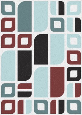 Soyut Geometrik Desen üretken hesaplama sanatı çizimi