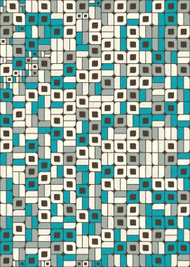 Soyut Geometrik Desen üretken hesaplama sanatı çizimi