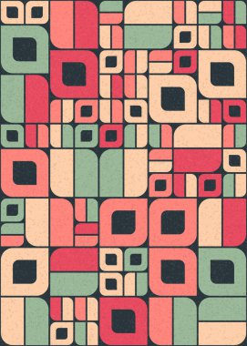 Soyut Geometrik Desen üretken hesaplama sanatı çizimi