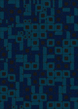 Soyut Geometrik Desen üretken hesaplama sanatı çizimi