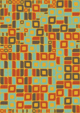 Soyut Geometrik Desen üretken hesaplama sanatı çizimi