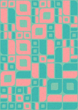 Soyut Geometrik Desen üretken hesaplama sanatı çizimi