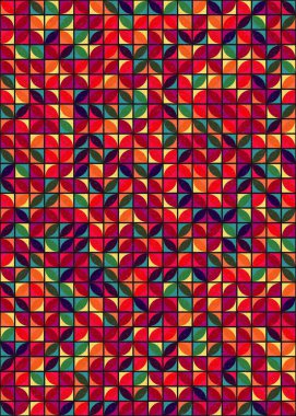 Soyut Geometrik Desen üretken hesaplama sanatı çizimi