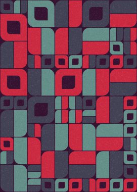 Soyut Geometrik Desen üretken hesaplama sanatı çizimi