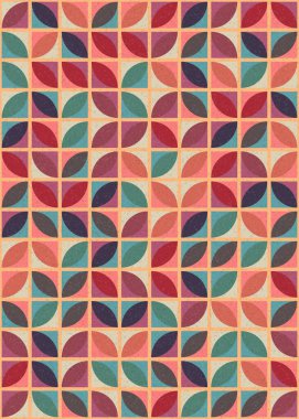 Soyut Geometrik Desen üretken hesaplama sanatı çizimi