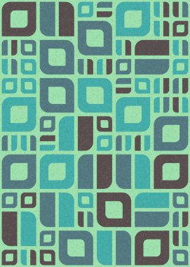 Soyut Geometrik Desen üretken hesaplama sanatı çizimi