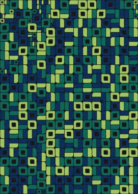 Soyut Geometrik Desen üretken hesaplama sanatı çizimi