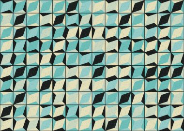 Soyut Geometrik Desen üretken hesaplama sanatı çizimi