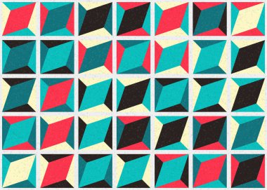 Soyut Geometrik Desen üretken hesaplama sanatı çizimi