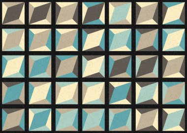 Soyut Geometrik Desen üretken hesaplama sanatı çizimi