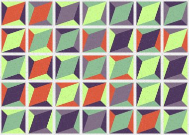 Soyut Geometrik Desen üretken hesaplama sanatı çizimi