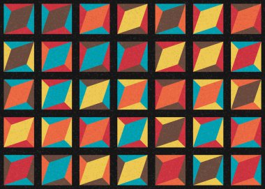 Soyut Geometrik Desen üretken hesaplama sanatı çizimi