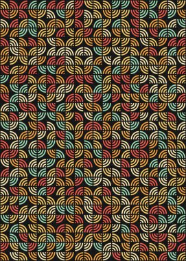 Soyut Geometrik Desen üretken hesaplama sanatı çizimi