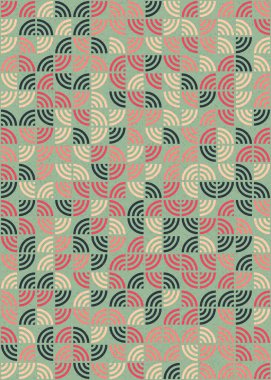 Soyut Geometrik Desen üretken hesaplama sanatı çizimi