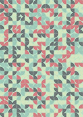 Soyut Geometrik Desen üretken hesaplama sanatı çizimi