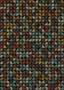 Soyut Geometrik Desen üretken hesaplama sanatı çizimi